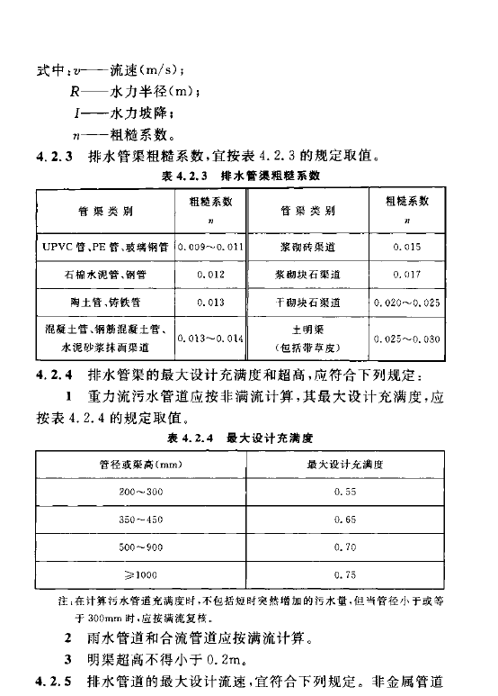 室外排水設(shè)計規(guī)范