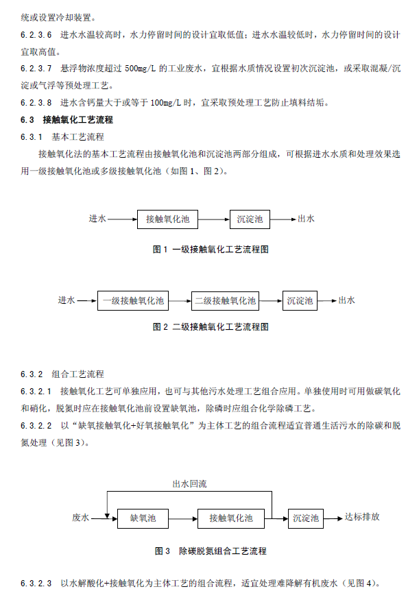 生物接觸氧化法污水處理工程技術(shù)規(guī)范