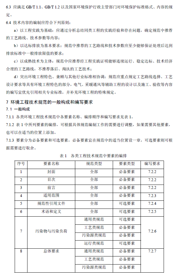 環(huán)境工程技術(shù)規(guī)范制訂技術(shù)導(dǎo)則