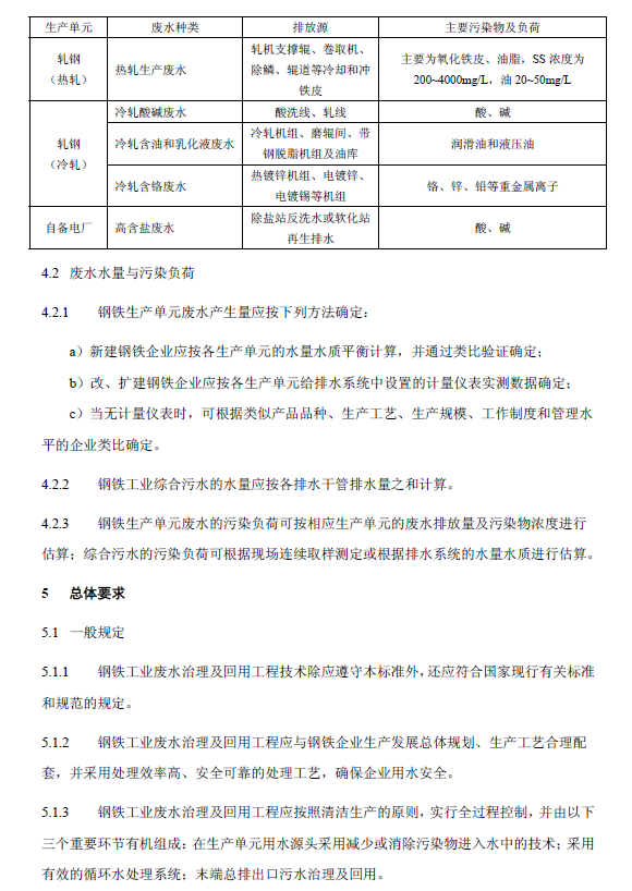 鋼鐵工業(yè)廢水治理及回用工程技術規(guī)范