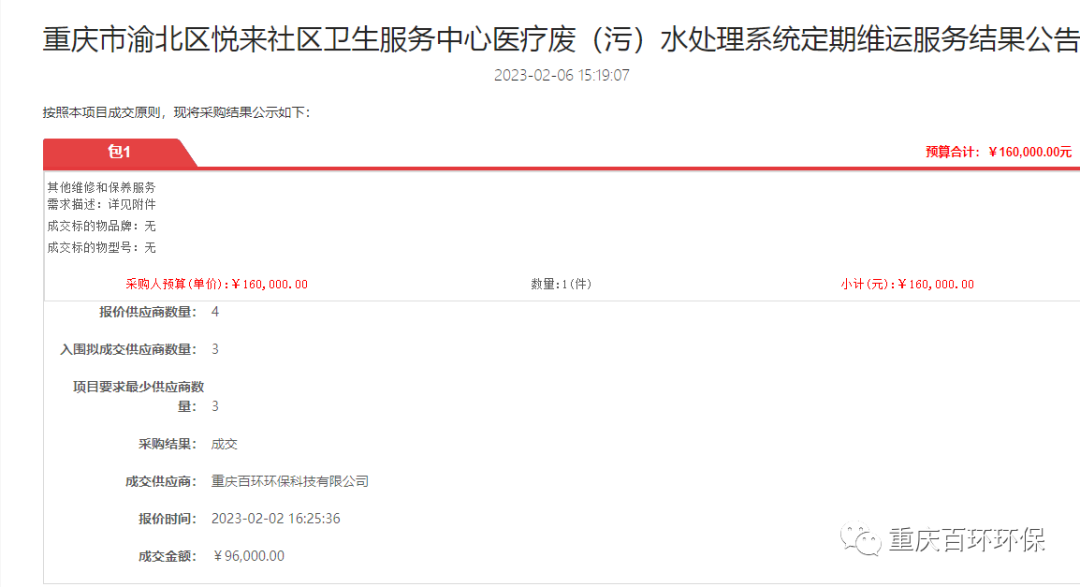 喜報！百環(huán)環(huán)保2023年開年連續(xù)中標(biāo)兩個項目